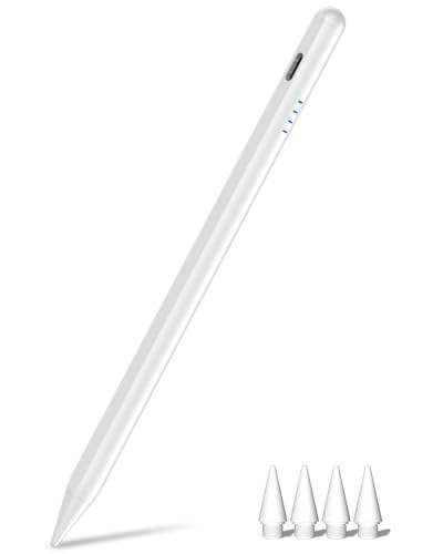 DOGAIN Stift für Apple iPad 2018-2025, 2X Schnellladung, Neigungssensitivität und Palm Rejection Stylus Pencil kompatibel mit iPad 11(A16)/10/9/8/7/6, i-Pad Pro M4/12.9