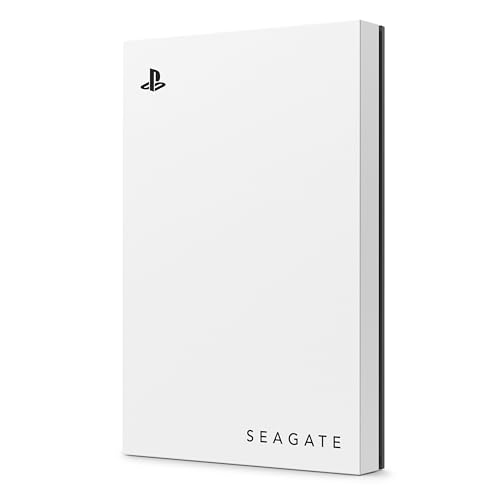 Seagate Game Drive PS4/PS5, 2TB, tragbare externe Festplatte, 2.5 Zoll, USB 3.0, weiß, LED blau, Plug and Play, Modellnr.: STLV2000201