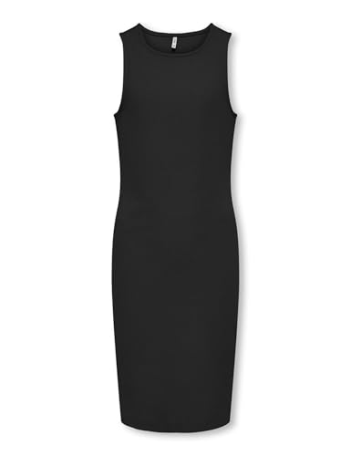 Kids ONLY Mädchen Kogbelfast Life S/L Dress Noos JRS Midikleid, Schwarz, 158-164 EU