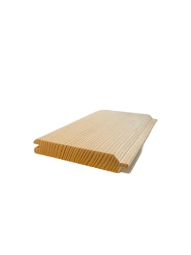 Profilbretter/Profilholz Fasebretter – 15 mm stark, 9,6 cm breit, 200 cm lang – 22 Stück – Saunaholz/Bienenstockholz/Dachuntersicht/Verkleidung