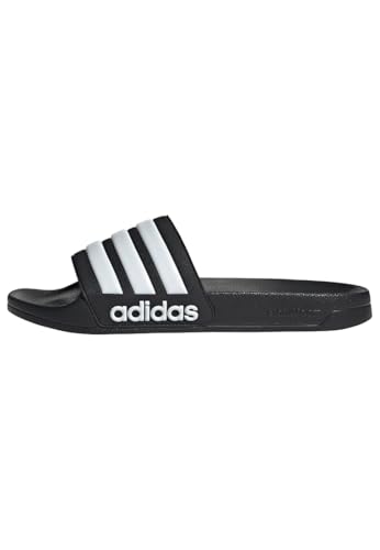 adidas Unisex Adilette Shower Slides, Core Black / Cloud White, 46 EU