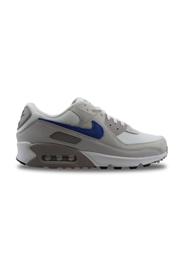 Nike Air Max 90 Herren Schuhe (DM0029-110, Weiß/College Grau/Summit Weiß/Rennblau) Größe 10