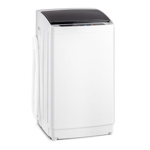 LEADZM Toplader Waschmaschine 5KG，Waschvollautomat mit Schleuder mit Edelstahltrommel，Mini Waschmaschine ideal für Apartments und Wohnmobile (5KG)