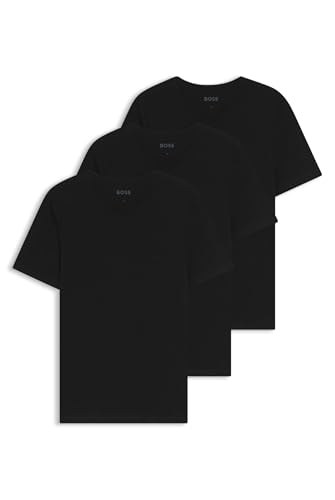 HUGO BOSS Herren T-Shirt Vn 3p Co T-Shirt, New - Black,XL