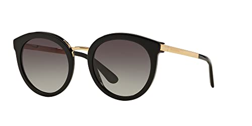 DOLCE & GABBANA Damen 0DG4268 501/8G 52 Sonnenbrille, Schwarz (Black/Gradient)