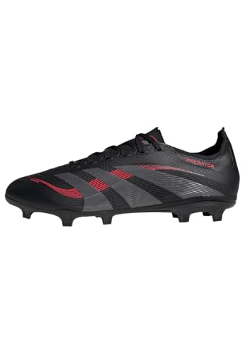 adidas Unisex Predator League Firm Multi Ground Football Boots Fußballschuhe, Core Black/Grey Four/Lucid Red, 44 EU