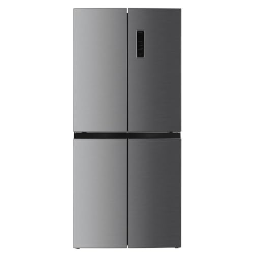 Beko GNO46623MXPN Side-by-Side, Kühlschrank, Gefrierschrank, 466 l Gesamtvolumen, 291 Liter Kühlbereich, 175 Liter Gefrierbereich, Multifunktionsdisplay, HarvestFresh, 18 l Chiller-Zone, Edelstahl