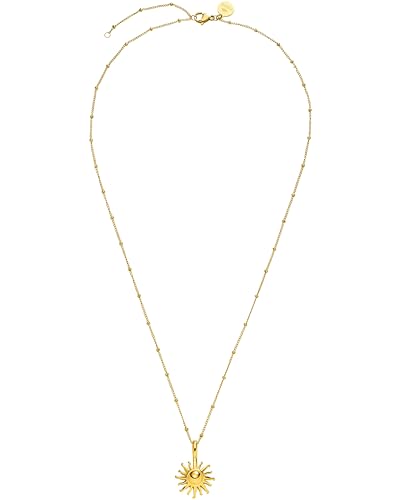 Purelei® Sun Kette Damen (Gold) – Halskette Damen aus langlebigem Edelstahl – Wasserfeste Kette mit Anhänger – 50-55 cm Länge verstellbar – Halskette für deinen individuellen Look