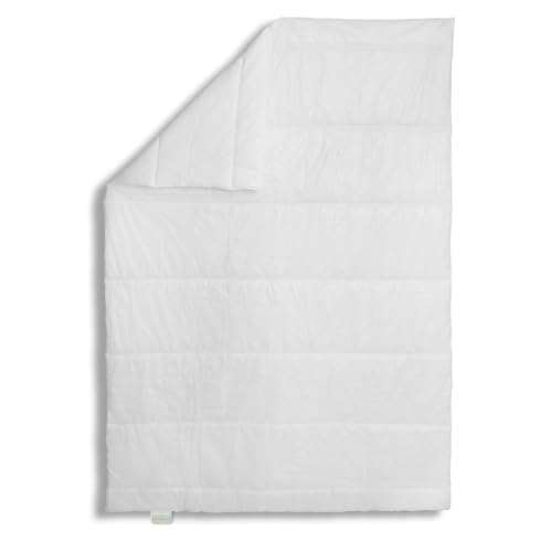 Bodyprotect Sommerdecke 135 x 200 cm, Bettdecke Ecoline, leichte Steppdecke, waschbar, Made in EU, Allergiker geeignet, weiß