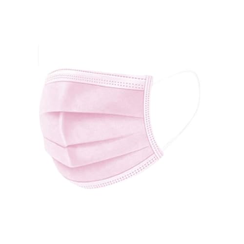 MEGAPHONIC 100 Mundschutzstücke, Maske, Gesichtsmaske Einwegmaske mund und nasenschutz, Einweg, 3-Schichten-Mundschutz, atmungsaktive Mundnünde, Rosa