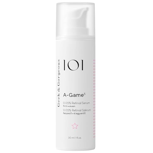 Geek & Gorgeous A-Game 5 – Leichtes Serum mit 0,05% Retinal – Mildert Falten & Hautunreinheiten – Anti-Aging Gesichtspflege für alle Hauttypen – 30 ml