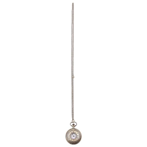 Namvo Vintage-Taschenuhr, glatte Quarz-Taschenuhr mit Kette, römische Ziffern, Taschenuhr, klassische Skulptur, antike Taschenuhr für Männer, Frauen, Väter, Geburtstag, Jahrestag