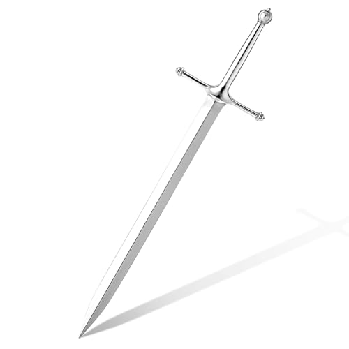JIEYAO Brieföffner Schwert,Edel Brieföffner Metall Briefumschlagöffner Messer Silber Umschlagschneider Umschlagöffner Geschenkpapierschneidemesser für Büro Zuhause Schulbedarf