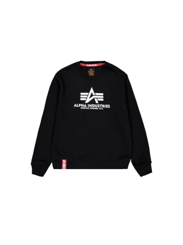 Alpha Industries Herren Basic Pullover Sweatshirt, Schwarz, XXL