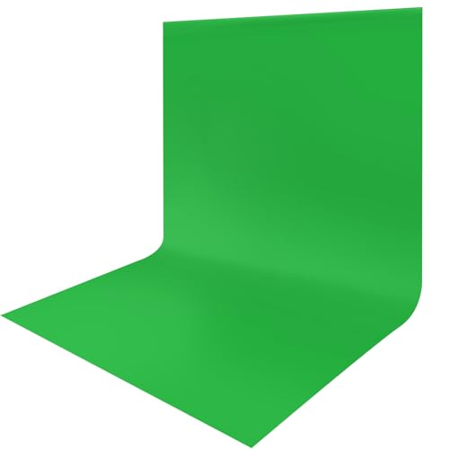 JEBUTU Greenscreen, 3x6m (9,8x19,6ft) Greenscreen, Großer Faltbare Fotografie Hintergrund Grün Chromakey Waschbares Polyester für Fotostudio, Video, Fernsehen, Zoom, YouTube