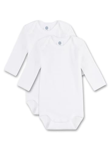 Sanetta Baby-Body langarm (Doppelpack) weiß | Hochwertiger und nachhaltiger Body für Babys aus Bio-Baumwolle. Inhalt: 2er Set Baby Body