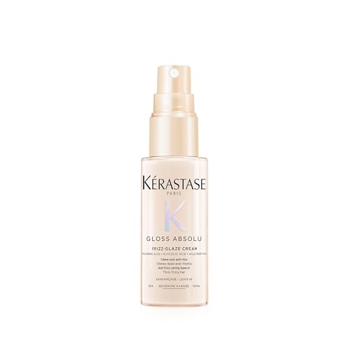 Kérastase Gloss Absolu Frizz-Glaze Cream, Leave-In Conditioner mit Hitzeschutz für die Haare, Anti-Frizz Styling & Curl Cream für Glanz & Geschmeidigkeit, Haarpflege für Damen, 45 ml