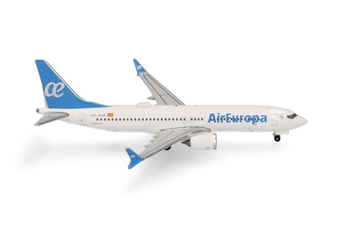 Herpa Modellflugzeug Air Europa Boeing 737 Max 8 Miniatur im Maßstab 1:500, Sammlerstück, Flugzeug Modell ohne Standfuß, Metall
