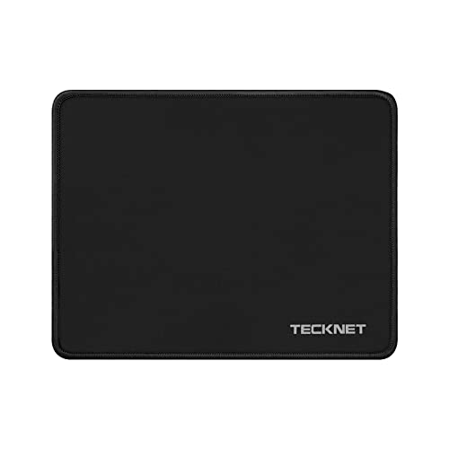 TECKNET Mauspad, 280 x 210 mm Gaming Mousepad mit Wasserdicht und Rutschfester Gummi für PC-Büro, Arbeit, Gaming, Studium, Laptop, Computer, Zuhause-Schwarz