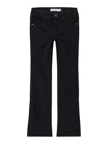 Name IT Mädchen Nkfpolly Boot 1142-au Noos Skinny-fit-Jeans, Black Denim, 134 EU