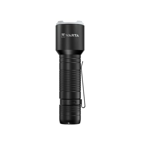VARTA Taschenlampe LED inkl. 3x AAA Batterien, Aluminium Light F30 Pro Leuchte, Lampe mit drei Leuchtmodi, Taschenleuchte mit Aluminiumgehäuse, texturiertem Griff, stoßfest