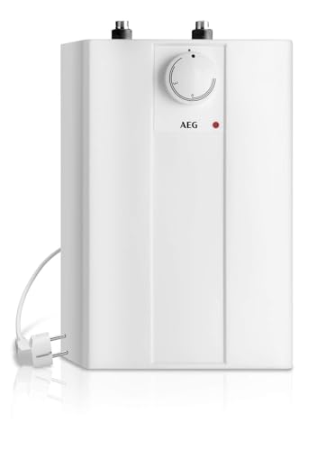 AEG druckloser Kleinspeicher Huz 5 Basis, Untertischboiler 5 Liter Niederdruck, steckerfertig, 2 kW, 222162