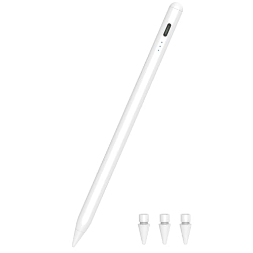 Pencil 2. Generation für iPad 2018-2025, 10 Mins Schnellladung Stylus Stift für iPad 9. & 10. Generation Hochpräzise, Neigung& Palm Rejection Stift für iPad/Pro/iPad Air/Mini (Weiß)