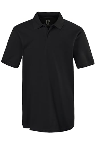 JP 1880 Herren große Größen Übergrößen Menswear L-8XL bis 8XL, Poloshirt, Oberteil, Knopfleiste, Hemdkragen, Pique, schwarz 7XL 702560130-7XL