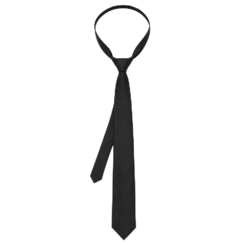 fshxj Krawatte Schwarz,Krawatte aus Seide,Business Hochzeit Accessoire für Damen Herren