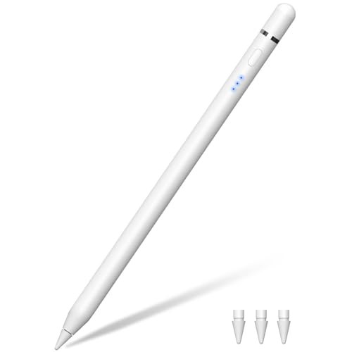 Pencil 1. Generation für Apple iPad, iPad Stift Mit Magnetische drahtlose Aufladung &Neigungssensitivität und Palm Rejection, Pencil USB C für iPad A16 11-6, Air 7/6/5/4/3, Pro M4/M3/M2, Mini 5/6