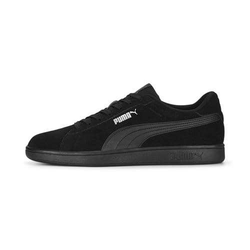 PUMA Unisex Smash 3.0 Sneaker, Black Black Silver, 44 EU