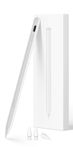 Stylus Stift für iPad 2018-2025 mit USB-C Schnellladeleistung, Palm Rejection und Neigungssensitivität Pencil für ipad 11/10/9/8/7/6, iPad Mini 7/6/5, iPad Air M3/M2/5/4/3, IPad Pro M5/4 13