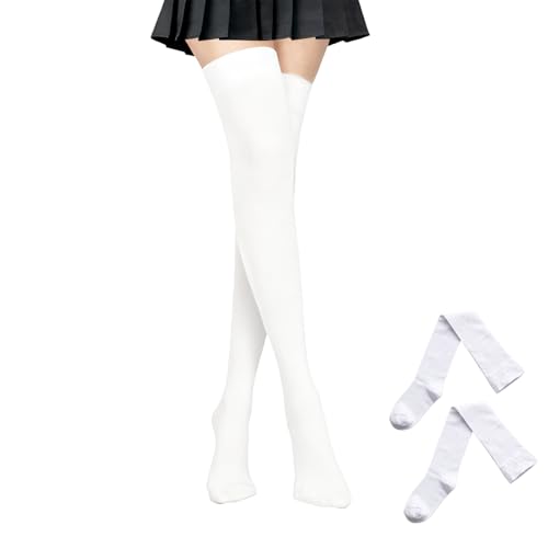 1 Paar Overknees Strümpfe Damen,Socken Overknee Strümpfe,Kniestrümpfe,Thigh Highs Socks,Knee High Socks,Lang Stulpen,Baumwolle Strumpfhose,Stockings,Soft Warmers überkniestrümpfe für Halloween Women