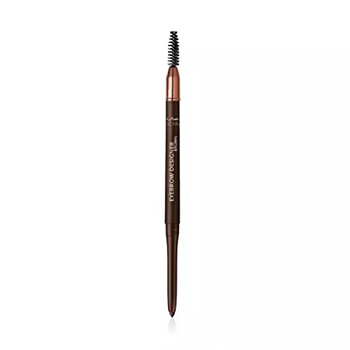 M Asam MAGIC FINISH Augenbrauenstift Eyebrow Designer Brown (0,28g) – 4-in-1 Augenbrauenstift Mit Drehmine & Spiralbürstchen, Perfekte Form & Fülle Dank Pudriger Textur, Optimale Augenbrauen-Bogen