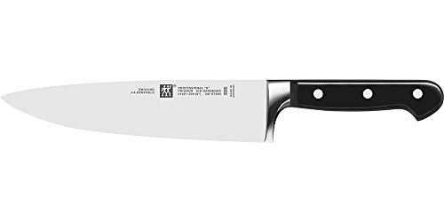 ZWILLING Professional S Kochmesser, Klingenlänge: 20 cm, Breites Klingenblatt, Rostfreier Spezialstahl/Kunststoff-Griff mit Nieten, Schwarz [Made in Germany]