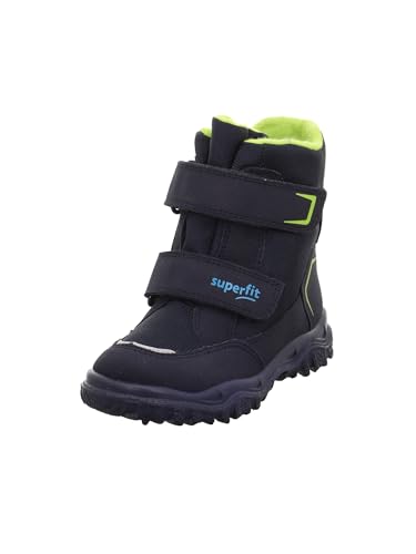 Superfit Jungen HUSKY warm gefütterte Sympatex Schneestiefel, BLAU/HELLGRÜN 8000, 36 EU