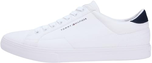 Tommy Hilfiger Herren Vulc Core Long Lace FM0FM05688 Low-Top, Weiß (Weiß), 40