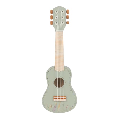 Little Dutch Kinder Gitarre - Kindergitarre - Holzgitarre - für Jungen und Mädchen ab 3 Jahren - Unisex - Safari Friends - grün