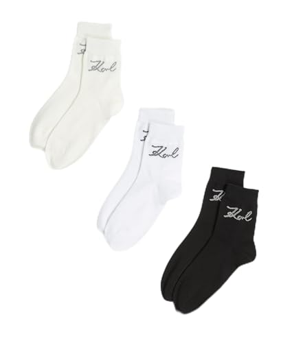 Karl Lagerfeld International B.V Damen Women's, K/Signature Logo 3 Pack Socks, Mehrfarbig, 39-42 EU