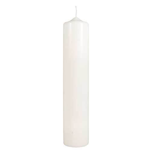 Rayher 3140396 Stumpenkerze, creme, rund, Länge 30 cm, 6 cm ø,100% Paraffin, RAL-Gütezeichen, Rundkerze, Taufkerze, Kommunionkerze, Kerzenrohling zum Verzieren und Basteln