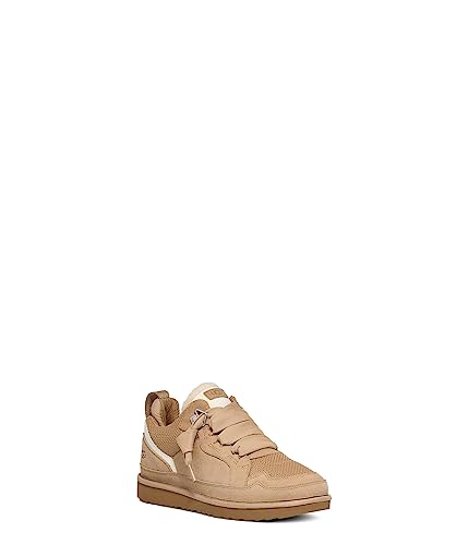 UGG Boy's Lowmel Sneaker, Sand, 5 Big Kid