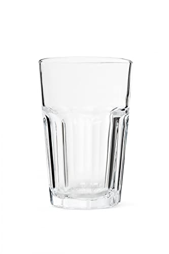 Generisch 6-er Set Gläser POKAL - Glas für Longdrinks Wasser Tee Kaffee Cocktails - bis 120°C - 350ml - 14cm hoch - spülmaschinenfest