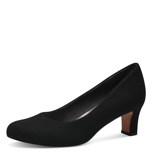 Jana Damen Pumps Kleiner Absatz Vegan, Schwarz (Black), 38 EU