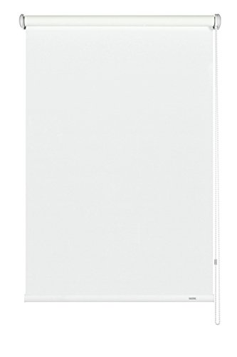 GARDINIA Seitenzug-Rollo, Decken-, Wand- oder Nischenmontage, Lichtdurchlässig, Blickdicht, Alle Montage-Teile inklusive, Weiß, 92 x 180 cm (BxH)
