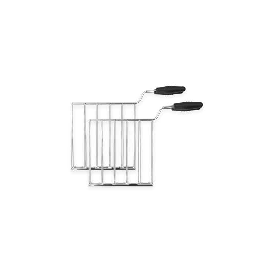 Smeg, 2 Zangen für Toaster TSF01 und TSF03, Gitter und Boden aus Stahl, Griffe aus hochtemperaturbeständigem Kunststoff, kompatibel mit Toastern SMEG TSF01 und TSF03, 240 x 32 x 173 mm