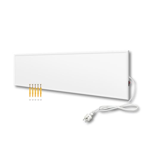 EVOKOR Infrarotheizung 160W, Infrarot Heizung Heizplatte Heizkörper Heizpaneel, Infarotheizkoerper Wandmontage mit Überhitzungsschutz, Wandheizung Elektrisch, Elektroheizung Energiesparend (160W)