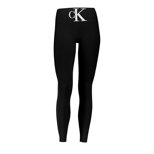 Calvin Klein Women's HIGH-Waist Monogram Leggings, Schwarz-New, XL