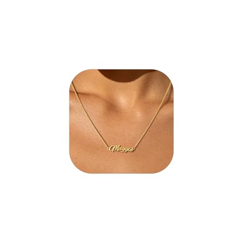 Custom4U kette personalisiert mit Namegravur Gold personalisiert Geschenk