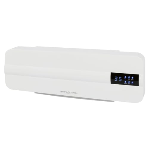 ProfiCare® Wand Heizlüfter mit Fenster-Offen-Erkennung | Heizkörper für bis zu 60qm | Elektroheizung für Wandmontage inkl. Montagematerial | Heizung mit 1,5m Kabel, Fernbedienung & Timer | PC HL 3116