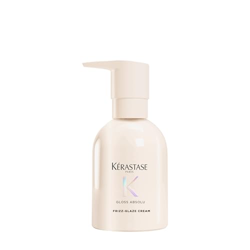 Kérastase Gloss Absolu Frizz-Glaze Cream, Leave-In Conditioner mit Hitzeschutz für die Haare, Anti-Frizz Styling & Curl Cream für Glanz & Geschmeidigkeit, Haarpflege für Damen, 240 ml